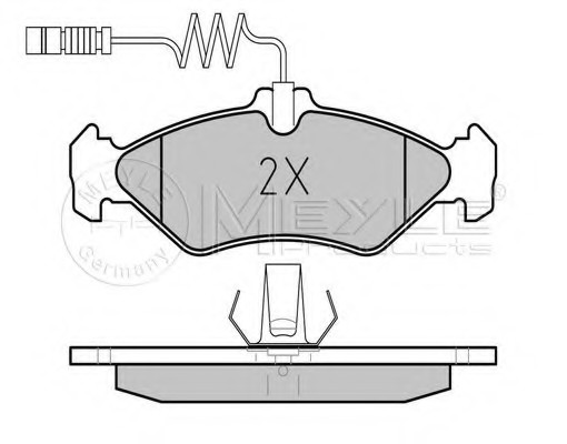 MEYLE 0252162117 — Колодки тормозные (задние) MB Sprinter 208-316 96- (мала)