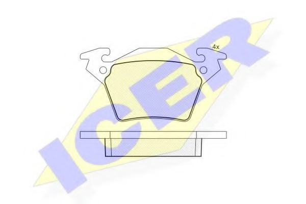 ICER 141284 — Тормозные колодки дисковые  ICER 141284