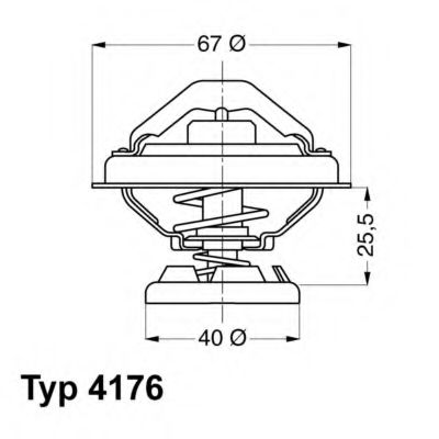 WAHLER 4176.85D — Термостат MB 207-410 OM601-603