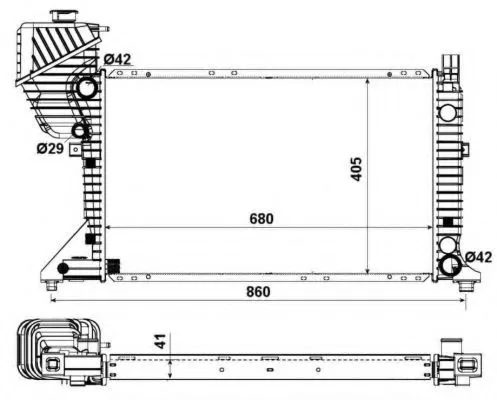 NRF 55348 — 55348 NRF Радіатор основний MB Sprinter 2.2-2.7CDI 00-06