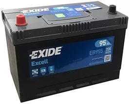 EXIDE EB955 — Аккумуляторная батарея 95Ah/760A (306x173x222/+L/B1) Excell (Азия)