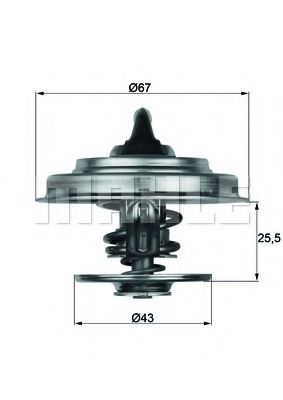 MAHLE ORIGINAL TX1883D — Термостат MAHLE TX1883D REX (t=83С)